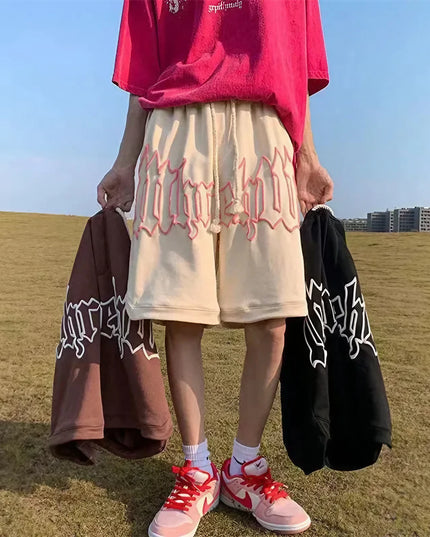 Męskie szorty dresowe z dużym napisem