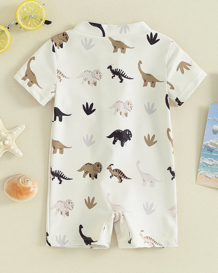 Jednoczęściowy kostium kąpielowy dla niemowląt z krótkim rękawkiem