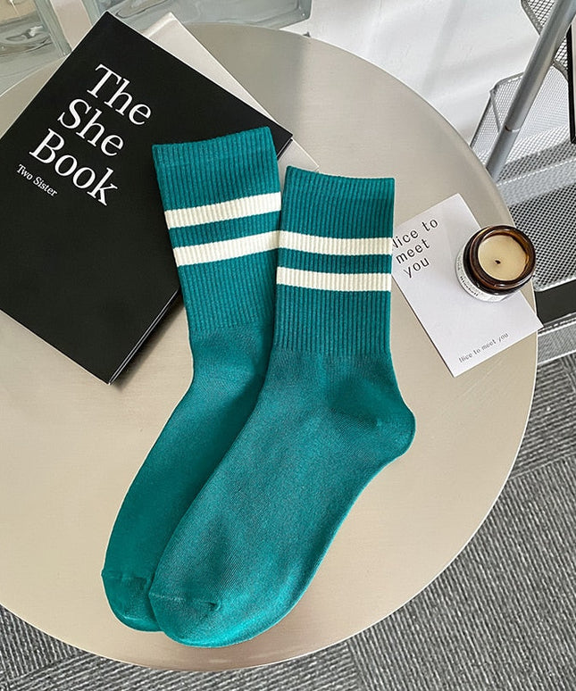 Skarpetki męskie w paski za kostkę