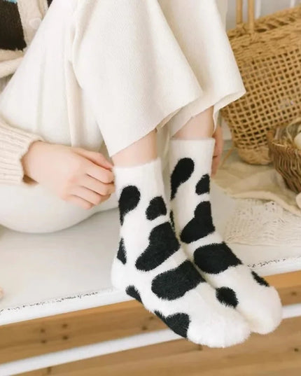 Skarpetki damskie z motywem krowy 2 pary