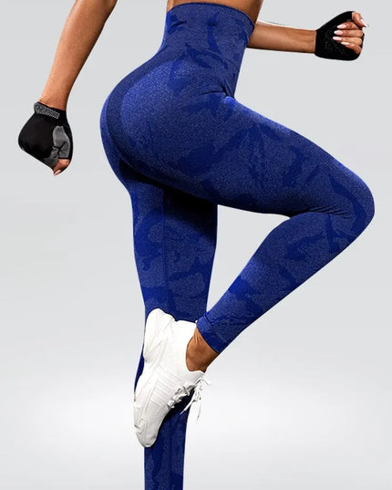 Sportowe legginsy damskie bezszwowe z wysokim stanem