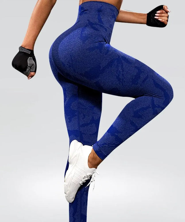 Sportowe legginsy damskie bezszwowe z wysokim stanem