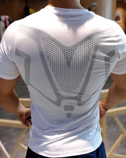 Sportowa koszulka męska kompresyjna z krótkim rękawem