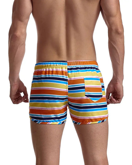 Męskie szorty kąpielowe krótkie z gumką i sznurkiem