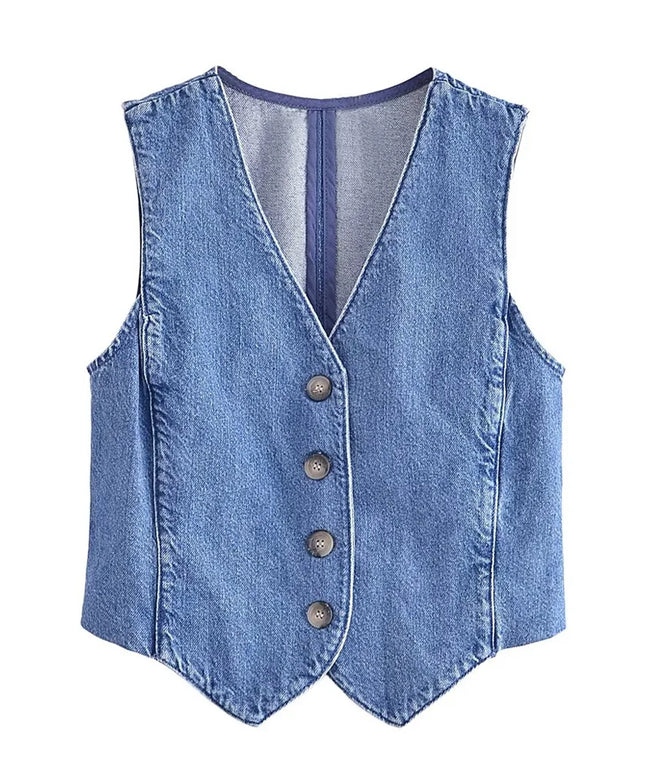 Kamizelka damska jeansowa