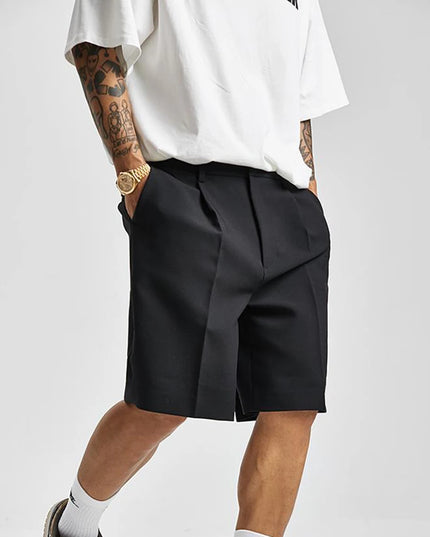 Męskie szorty eleganckie o prostym kroju