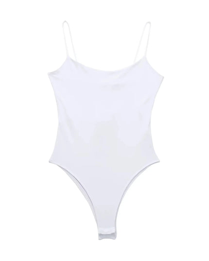 Dopasowane body damskie na cienkich ramiączkach