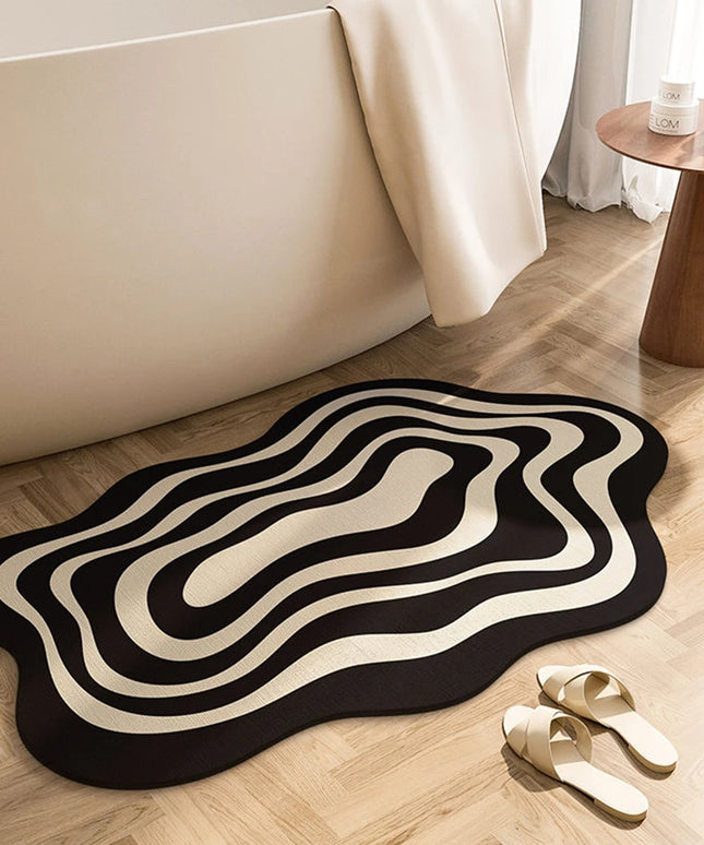 Mata łazienkowa chłonna o nieregularnym kształcie