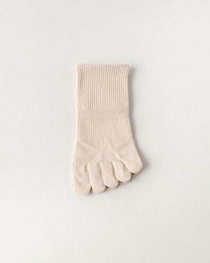 Skarpetki damskie oddychające pięciopalcowe w jasnym kolorze