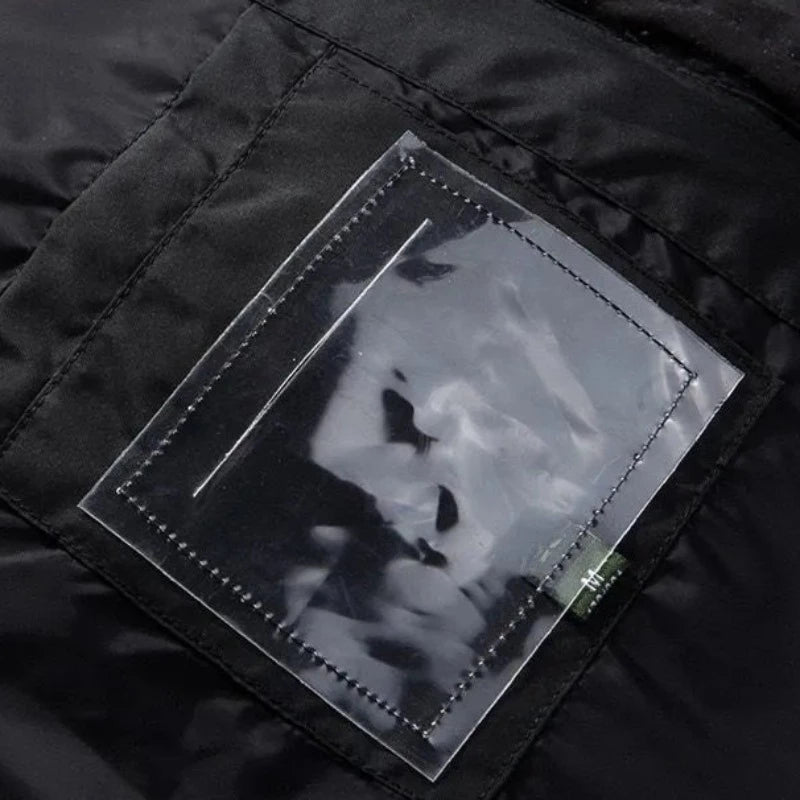 Męska zimowa kurtka puchowa z kapturem