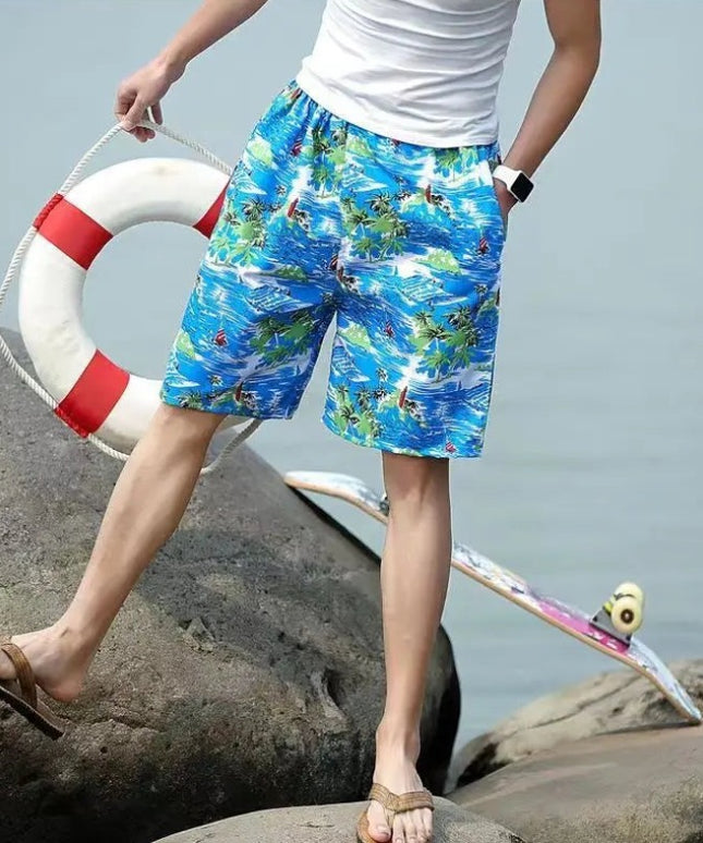 Męskie szorty kąpielowe w palmy