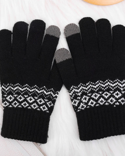 Rękawiczki unisex dotykowe we wzory