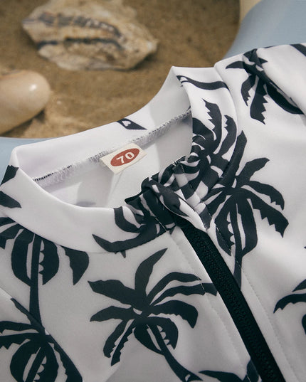 Kostium kąpielowy dla niemowląt jednoczęściowy z krótkim rękawem