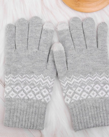 Rękawiczki unisex dotykowe we wzory