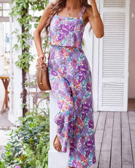 Damski kombinezon letni w kwiaty