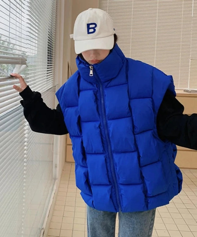 Kamizelka damska puchowa o kroju oversize