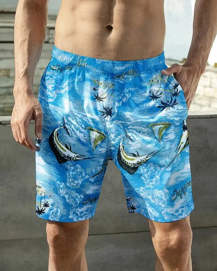 Męskie szorty kąpielowe z morskim wzorem