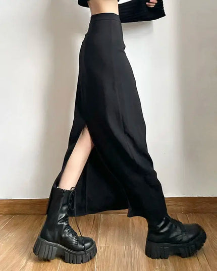 Spódnica maxi dopasowana z wyższym stanem