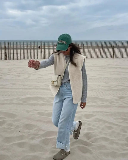 Kamizelka damska pluszowa