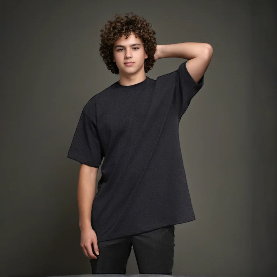 Męski T-shirt bawełniany z okrągłym dekoltem
