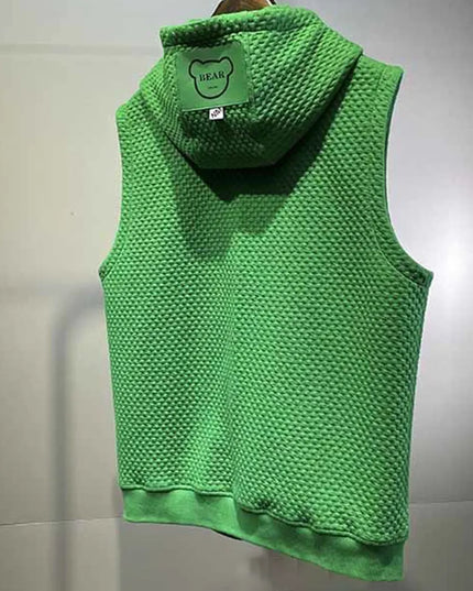 Kamizelka męska z kapturem w formie bluzy