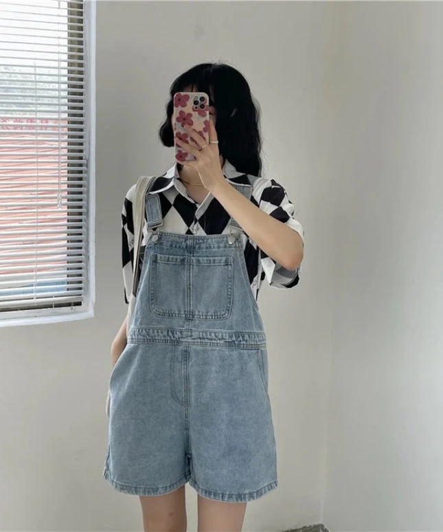 Damski kombinezon jeansowe ogrodniczki