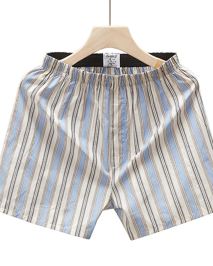 Bokserki luźne męskie w paski w jasnym kolorze