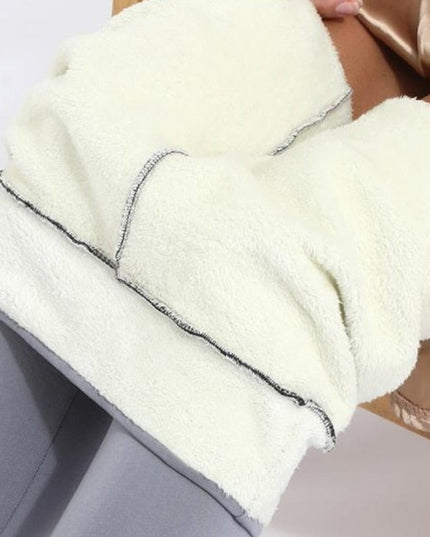 Damskie ocieplane legginsy w jednolitym kolorze