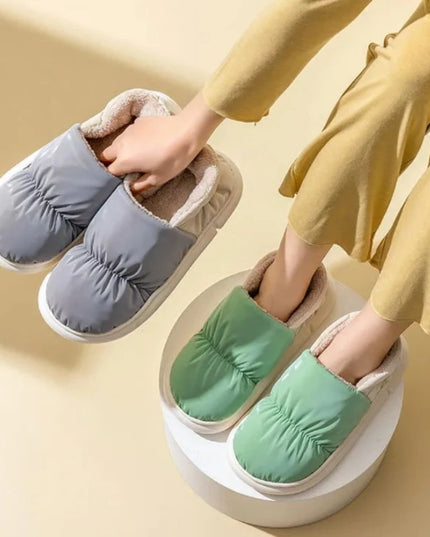 Klapki zimowe męskie z ciepłym podszyciem