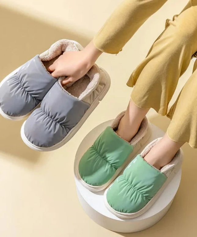 Klapki zimowe męskie z ciepłym podszyciem