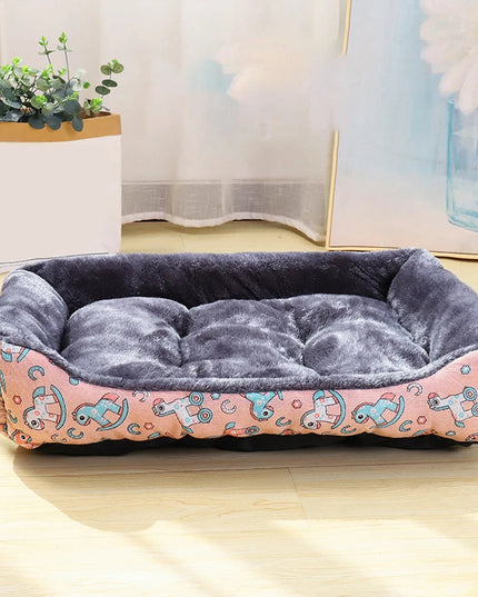 Miękkie legowisko dla psa i kota – pluszowe, komfortowe posłanie z podwyższonymi bokami