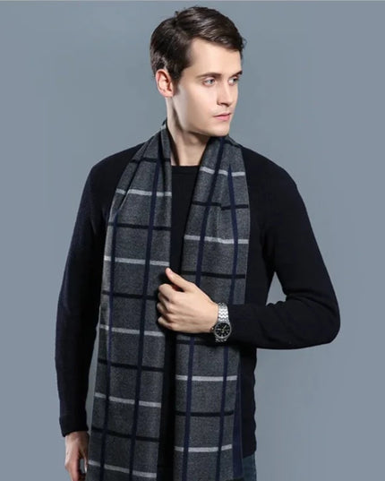 Szalik męski elegancki we wzory