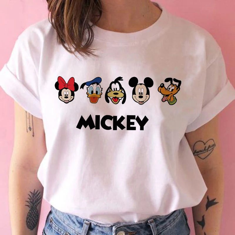 Damski T-shirt inspirowany bajką Myszka Mickey