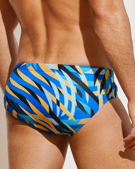 Męskie slipy kąpielowe z kolorowymi motywami