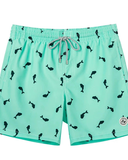 Męskie szorty kąpielowe ze wzorem w ryby