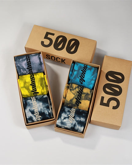 Skarpetki męskie długie 3 pary w pudełku zestaw prezentowy