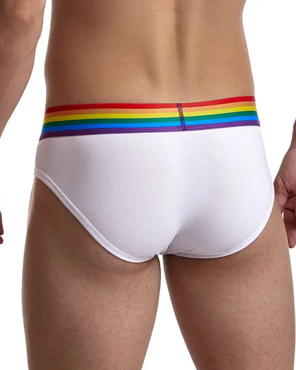 Slipy męskie z motywem tęczy