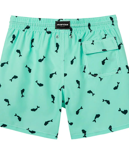 Męskie szorty kąpielowe ze wzorem w ryby