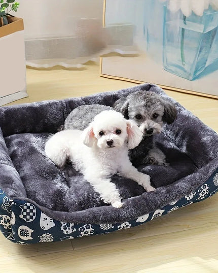 Miękkie legowisko dla psa i kota – pluszowe, komfortowe posłanie z podwyższonymi bokami