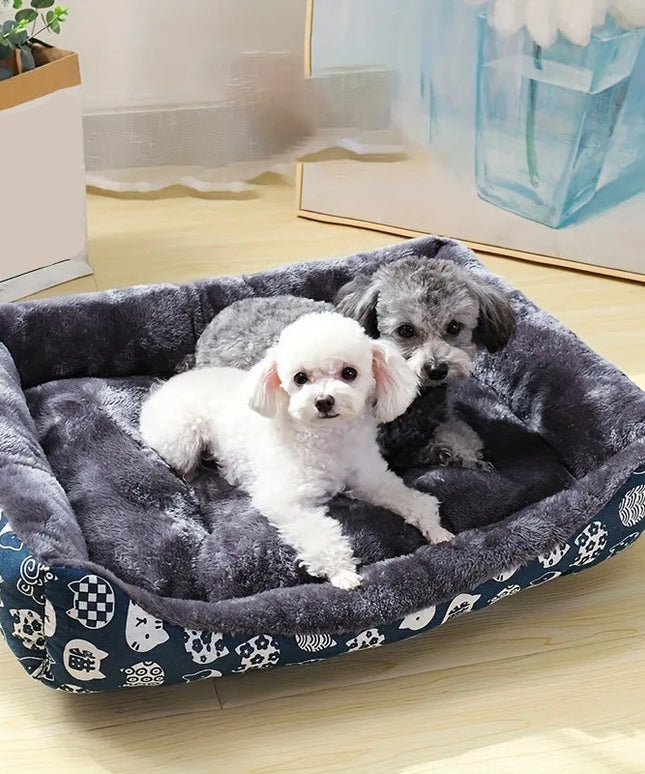 Miękkie legowisko dla psa i kota – pluszowe, komfortowe posłanie z podwyższonymi bokami