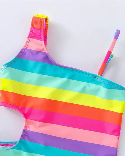 Jednoczęściowy strój kąpielowy dla dziewczynki z wycięciem na boku