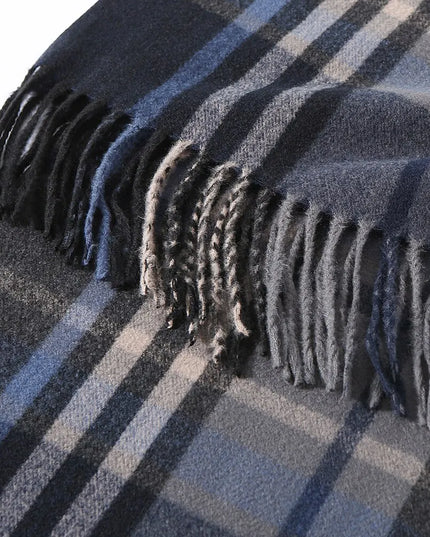 Szalik męski na zimę w kratę