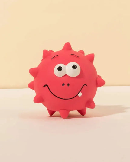 Piszcząca zabawka dla psa – kolczasta piłka do żucia i czyszczenia zębów