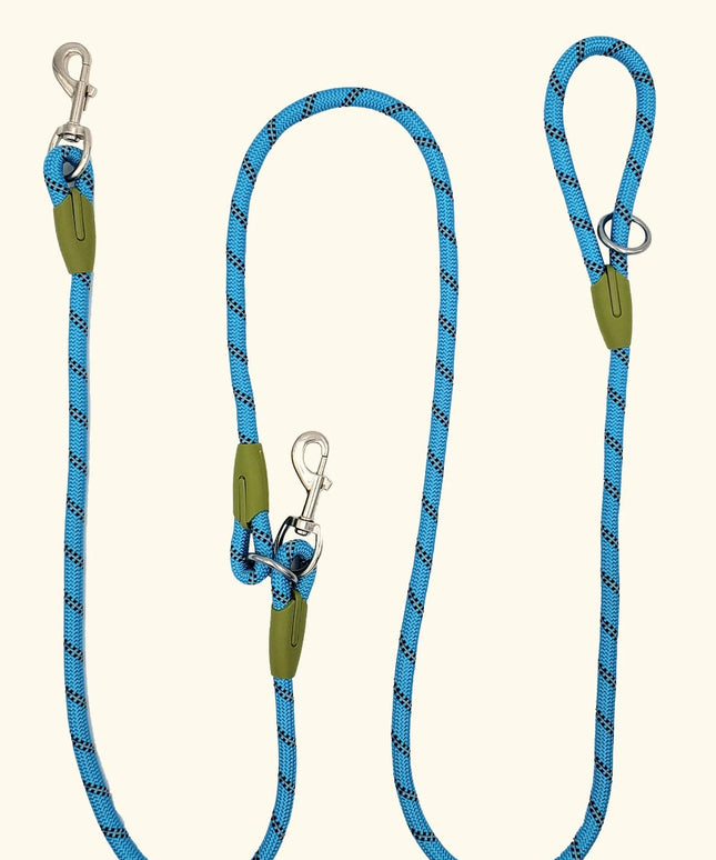 Odblaskowa smycz nylonowa dla psa – wygodna smycz z możliwością chodzenia bez użycia rąk, 240 cm