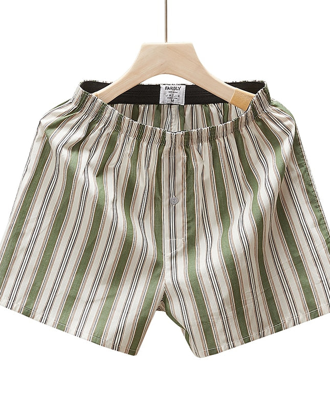 Bokserki luźne męskie w paski w jasnym kolorze