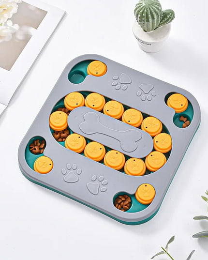 Interaktywne puzzle dla psa – gra logiczna z dozownikiem karmy i funkcją wolnego jedzenia