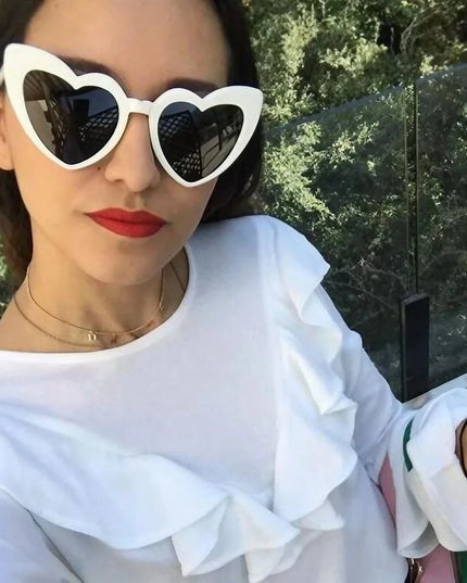 Damskie okulary przeciwsłoneczne w kształcie serca