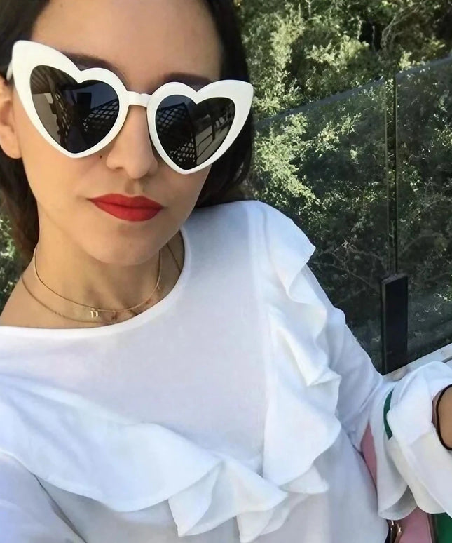 Damskie okulary przeciwsłoneczne w kształcie serca