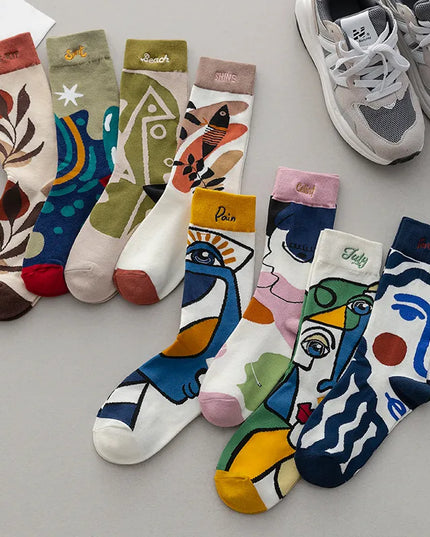 Skarpetki damskie kolorowe za kostkę