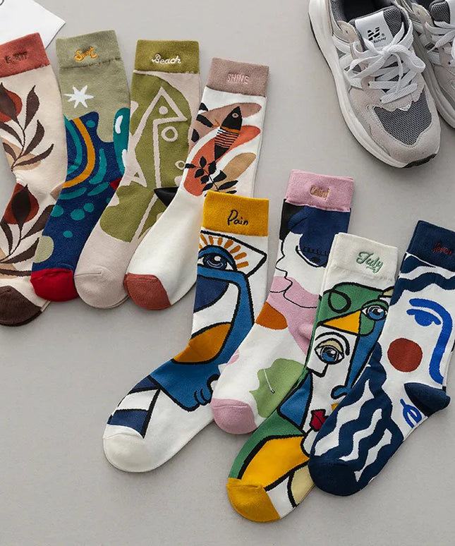 Skarpetki damskie kolorowe za kostkę